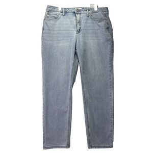 7 For All Mankind Jeans Women's 14 Straight Leg Blue Stretch Denim